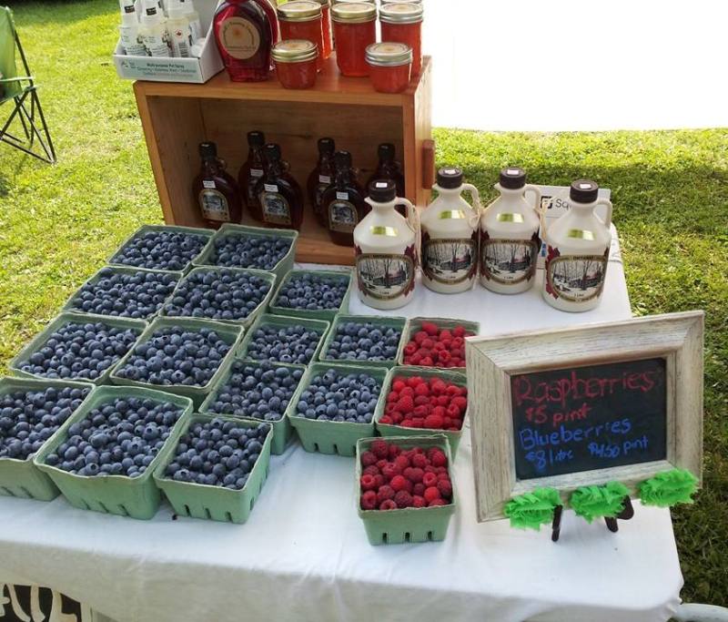 Coldwater Mill Saturday Market berries, Coldwater, Ontario