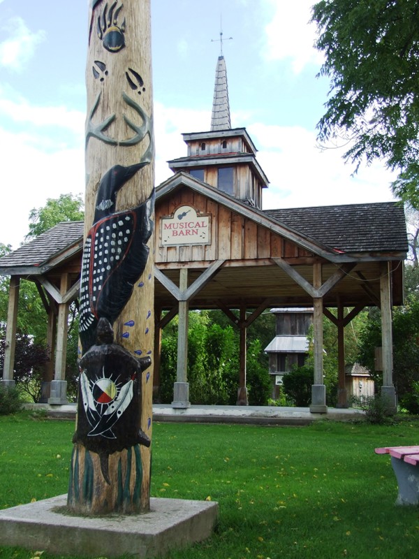 Totem Pole at the Coldwater Mill, Coldwater, Ontario