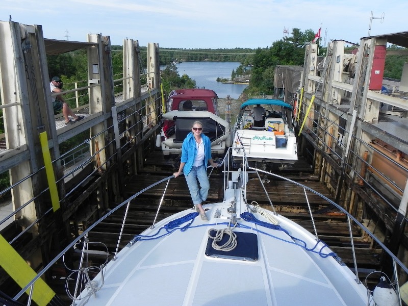 Lock 44 Boat travels Marine Railway