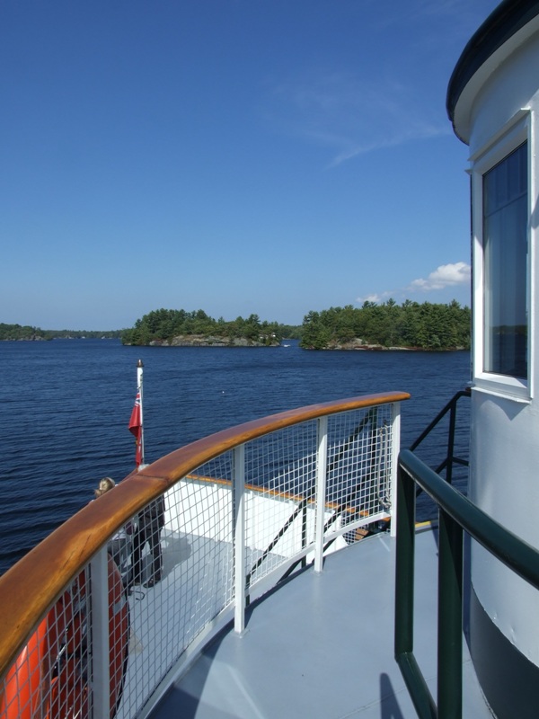 The bow of the Wenonah II of Muskoka Steamships in Gravenhurst