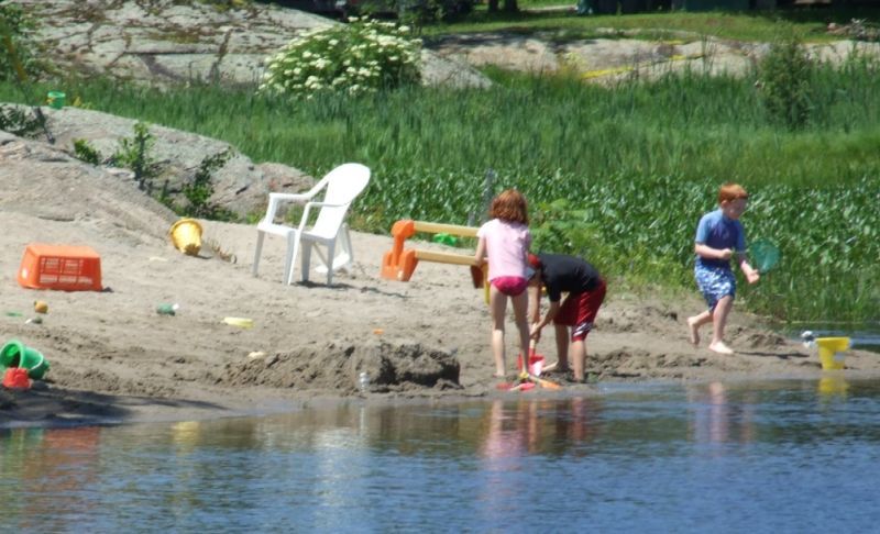 Busy building on the beach