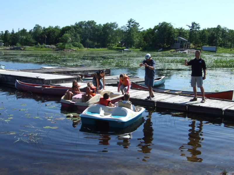 Getting ready for pedalboating on Georgian Bay