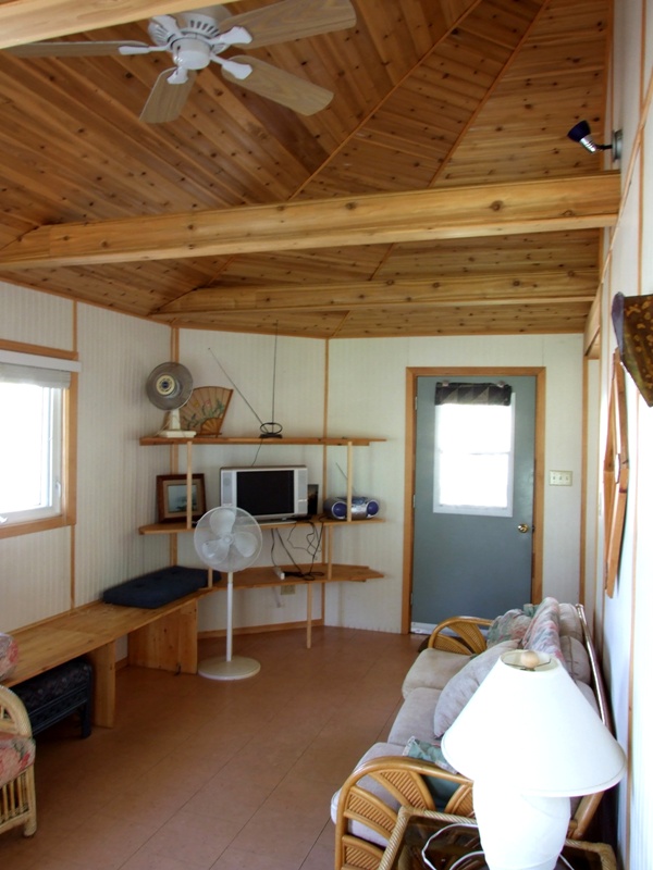 Cottage #7 living room & entrance door