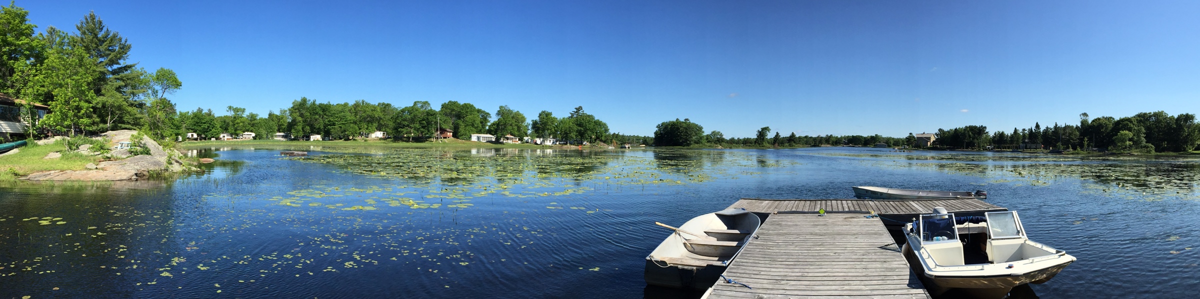 A panoramic view of the bay from Elm Cove Cottages