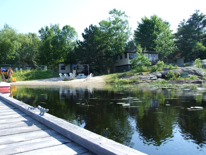 View to cottage #6 from the dock