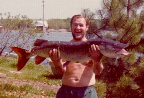 My dad with a trophy muskie